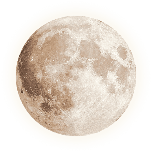 Vollmond auf beigem Hintergrund, zeigt detaillierte Krater und Oberflächenstrukturen.